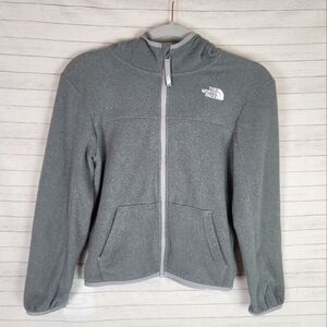 THE NORTH FACE GRAY FULL ZIP FLEECE JACKET, sz MEDIUM